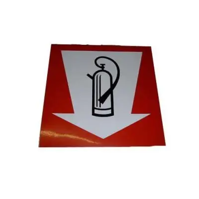 Sticker Brandblusser 200x200mm