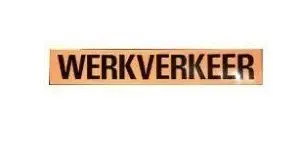 Bord Werkverkeer Geel Refl.1200x300mm
