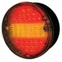 LED Achterlicht Rond 140mm 12-24v Rood-oranje-rood