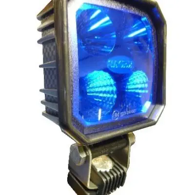 LED Werklamp Blauw 12-24v 12w 4 LEDS 90x90mm Vierkant