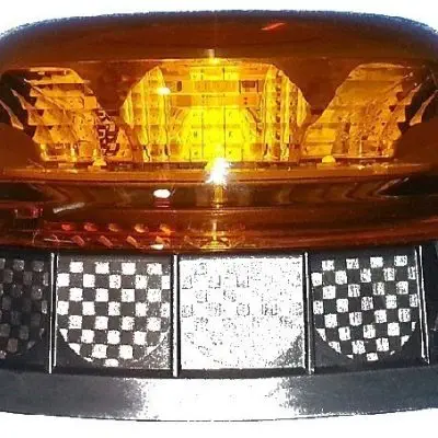 LED Zwaailamp Plat 12-24v 8 LEDS 144mm Carbon
