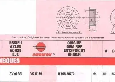 Remtrommel Voor VOLVO FL619