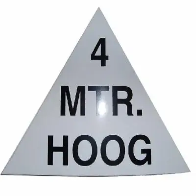 Sticker 4 Mtr.hoog Wit-zwart