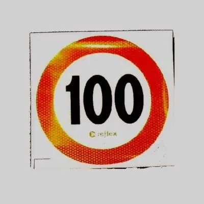 Sticker 100km Max. Snelheid Europa