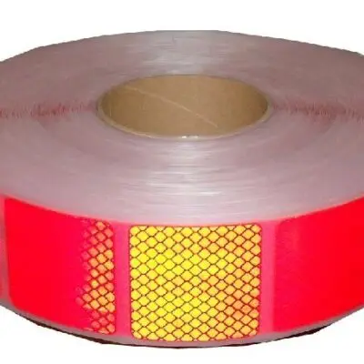 Reflectie Tape Blokjes 5x5cm Rood 50mtr.ece 104