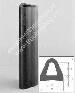 Delta Stootrubber 2600mm L 80 Mm Br.70 Mm H