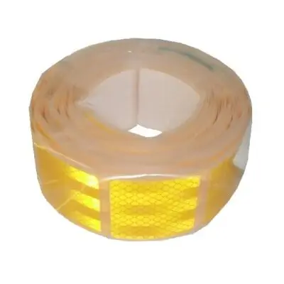 Reflectie Tape Blokjes 5x5cm Geel 12.5mt.rece 104