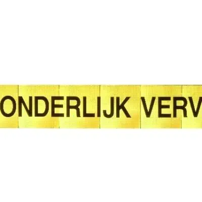 Bord Uitzonderlijk Vervoer Geel 1900x250x2mm