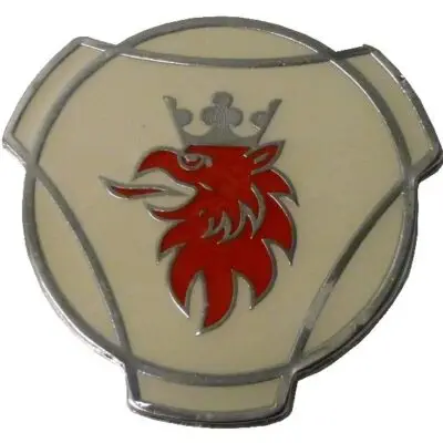 Logo Voor SCANIA 63 Mm Beige Griffioen Rood
