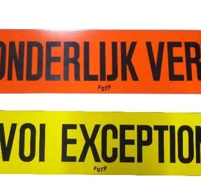 Bord Convoi Excep Geel-uitzond.rood 1200x195x1.5mm