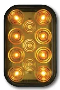 LED Knipperlicht 12-24v 135x87mm  Ip67