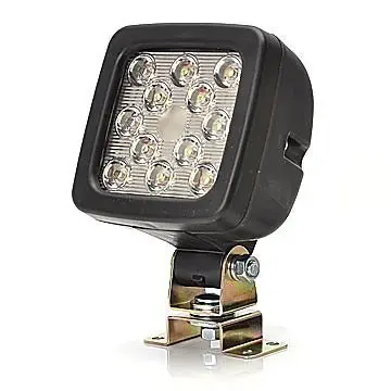LED Werklamp 12-24v 2400 Lumen 96x96mm Ip69k. Vierkant