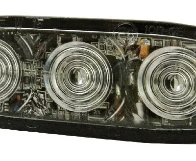 LED Flitslamp 12-24v 3 LEDS Emc Oranje Ip67 afm: 88x30x7mm