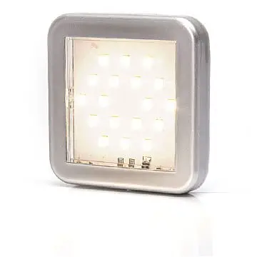 LED Binnenverlichting 12-24v Wit Vierkant 12 LEDS