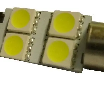 LED Lamp 24v Buis Wit  4 LEDS 36mm