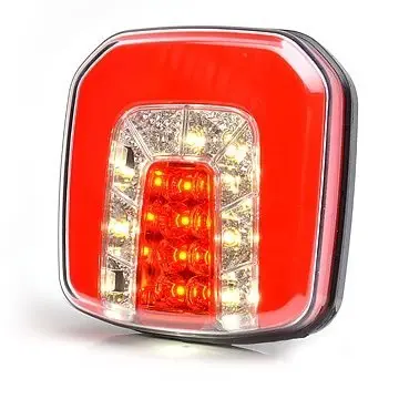 LED Achterlicht 106x102mm  12-24v Vierkant Neon