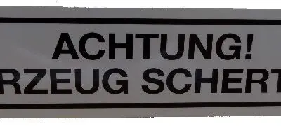 Bord Fahrzeug Schert Aus 520x110x1 Sterk Refelcter