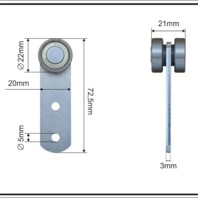 Runner Dubbelzijdige Lagers 22x8x21mm Kogel