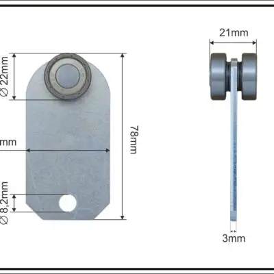 Runner Dubbelzijdige Lagers 22x8x21mm Kogel