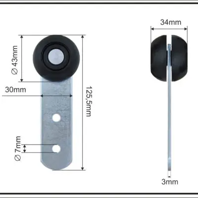 Runner Dubbelzijdige Lagers 43x8x33mm