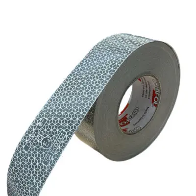 Reflectie Tape Wit 12.5mtr.ece104